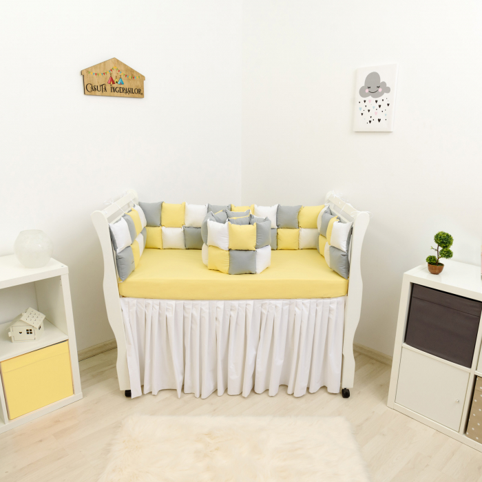 Set patut patchwork gri/galben/alb [1]