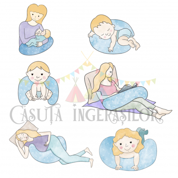 Perna de alaptare Blue Stars [3]