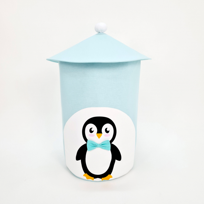 Cos jucarii Pinguin turcoaz [3]