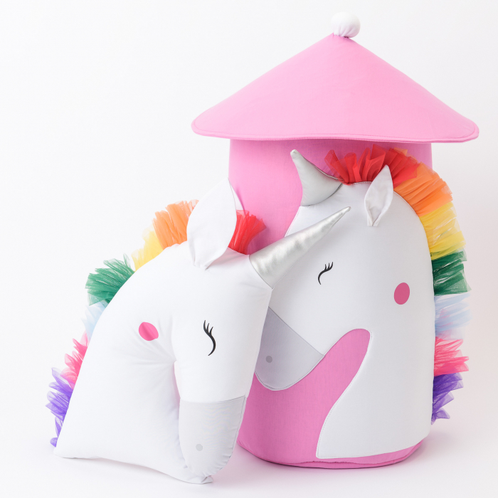 Set cos jucarii si perna animata - unicorn [1]