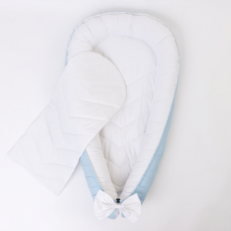 Baby Nest - Cosulet pentru bebe Bleu/Alb