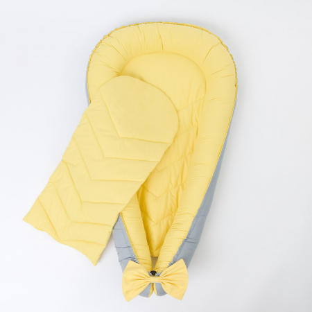 Baby Nest - Cosulet pentru bebe Galben/Gri