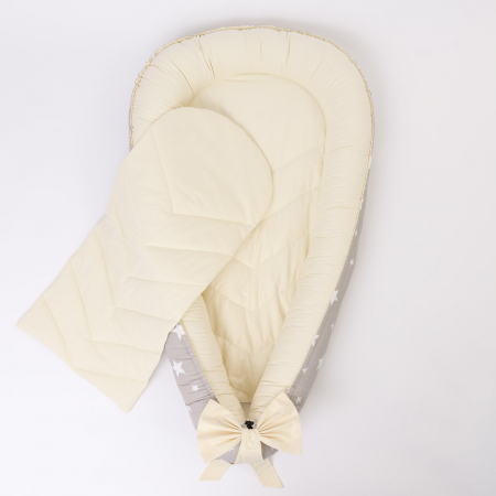 Baby Nest - Cosulet pentru bebe Ivoire/stele