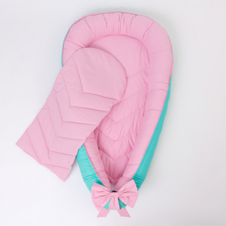 Baby Nest - Cosulet pentru bebe Roz/Turcoaz