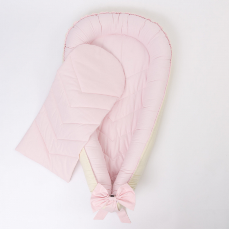 Baby Nest - Cosulet pentru bebe Roz Prafuit/Ivoire