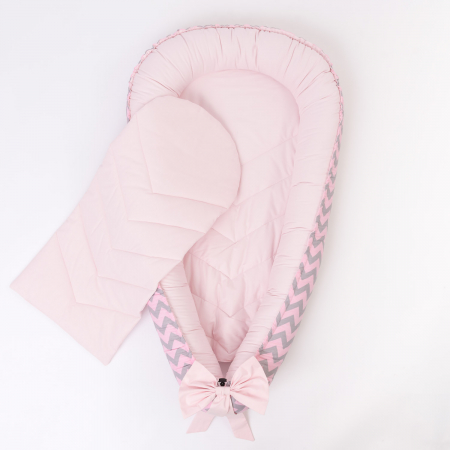 Baby Nest - Cosulet pentru bebe Roz zigzag