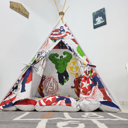 Produse noi - Cort de joaca teepee Avengers- Hulk, Iron Man, Thor