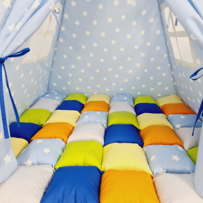 Cort teepee de joaca stele white&blue [2]