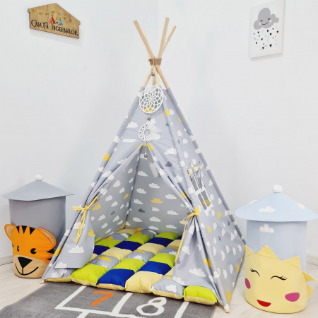 Corturi unisex - Cort teepee de joaca Cloudy 2