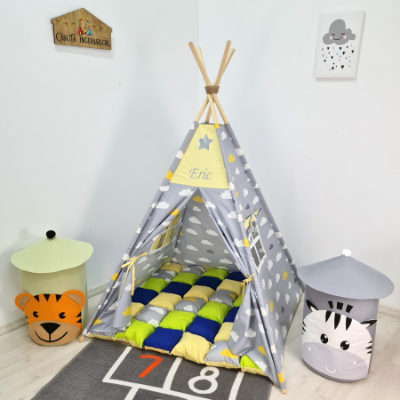 Corturi unisex - Cort teepee de joaca Cloudy