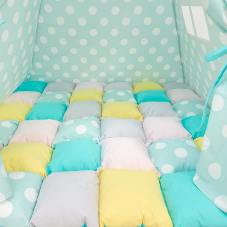 Cort teepee de joaca Dots Turquoise [2]
