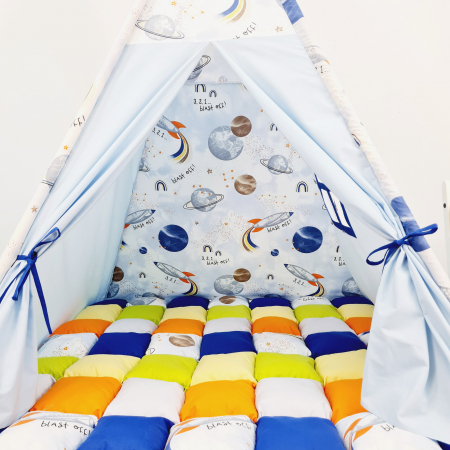 Cort teepee de joaca Galaxie Bleu [3]