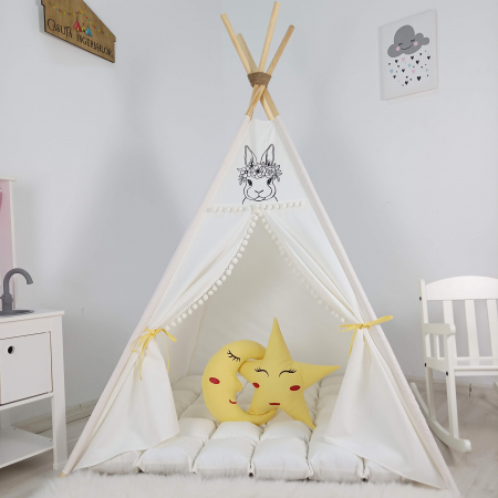 Cort teepee de joaca ivoire bunny [4]