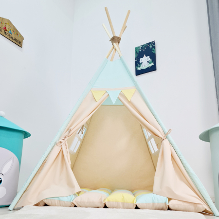 Cort de joaca teepee menta/bej [4]