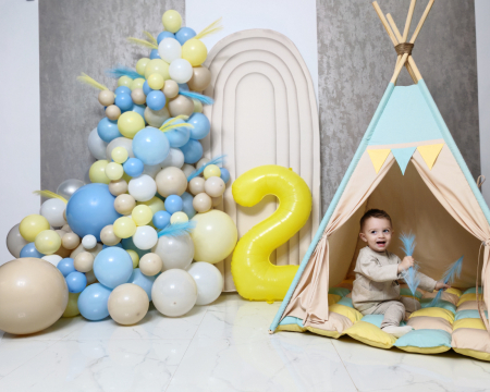 Cort de joaca teepee menta/bej [5]