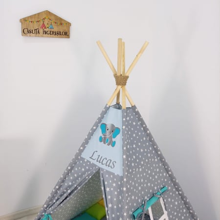 Cort teepee de joaca Milky Stars&Elephant [1]