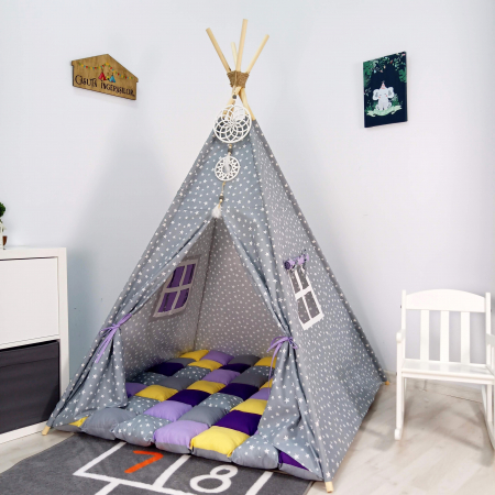 Cort teepee de joaca tematica stele