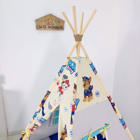 Cort teepee de joaca Patrula Catelusilor - gri deschis [1]