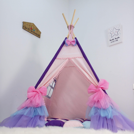 Cort teepee de joaca ruffle printesa [4]