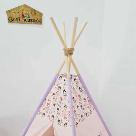 Cort teepee de joaca Balerine - roz prafuit [2]