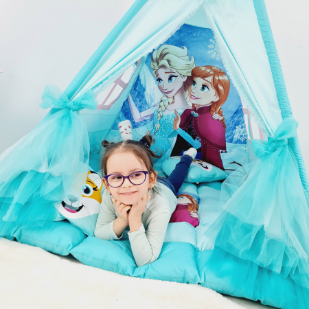 Cort teepee de joaca Regatul de gheata & Ruffle - Anna&Elsa [4]