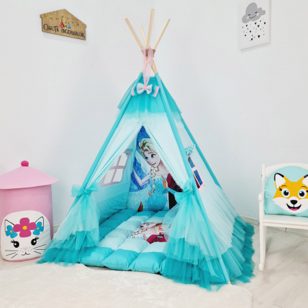 Cort teepee de joaca Regatul de gheata & Ruffle - Anna&Elsa [1]