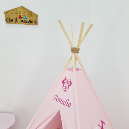Cort teepee de joaca Minnie Mouse personalizat [2]