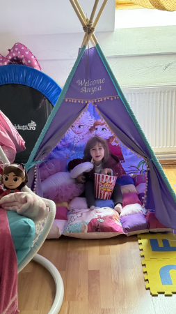 Cort teepee de joaca Regatul de gheata - Anna si Elsa lila [8]