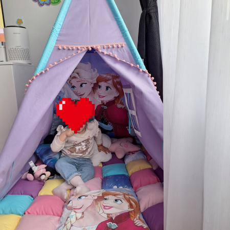 Cort teepee de joaca Regatul de gheata - Anna si Elsa lila [6]