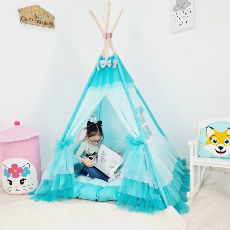 Cort teepee de joaca Regatul de gheata & Ruffle - Anna&Elsa [6]
