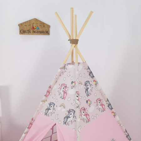 Cort teepee de joaca ruffle unicorn [3]