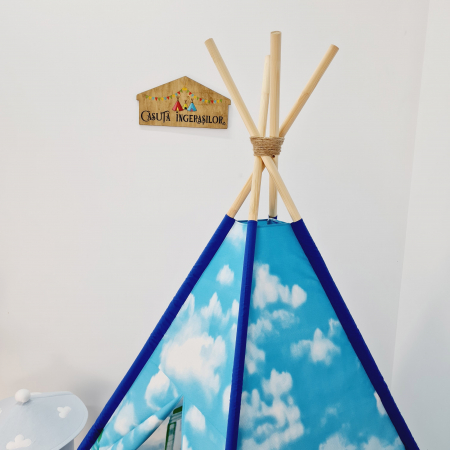Cort teepee de joaca pentru copii Paienjenelul si prietenii sai uimitori [6]
