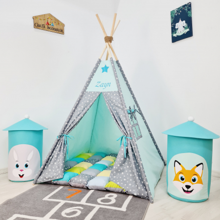 Reduceri corturi de joaca - Cort teepee de joaca Milky Stars - Zayn