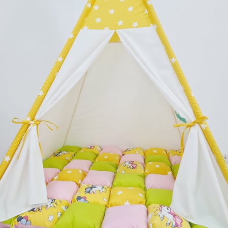 Cort teepee de joaca Yellow Stars 2 [3]