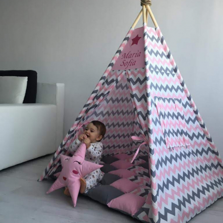 Cort teepee de joaca zig-zag [4]