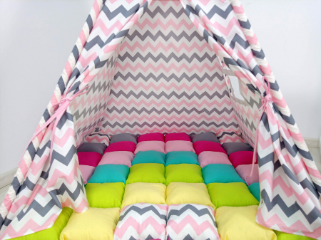 Cort teepee de joaca zig-zag buburuza [3]