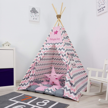 Corturi fetite - Cort teepee de joaca zig-zag