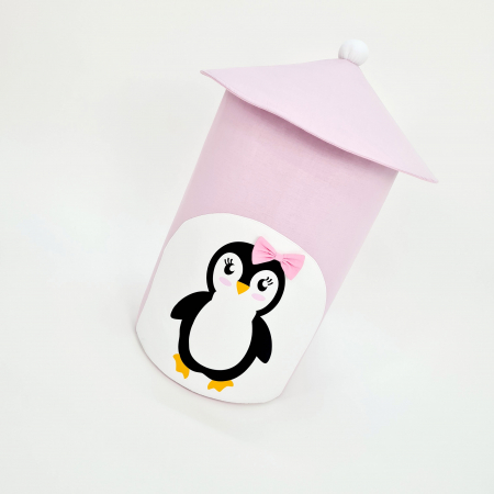 Cos jucarii Pinguin roz [1]