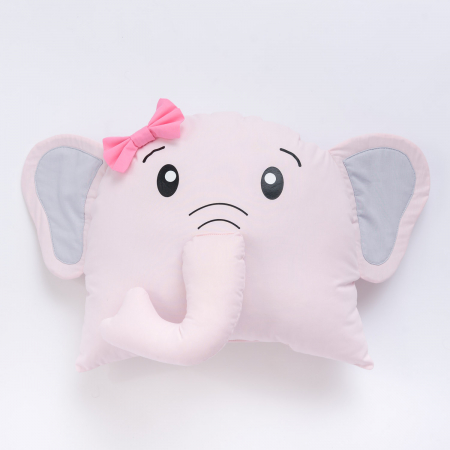 Set cos jucarii si perna animata - Elefant roz [1]