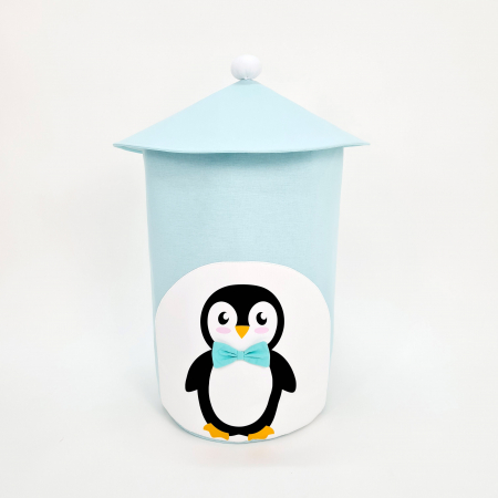 Cos jucarii Pinguin turcoaz [2]