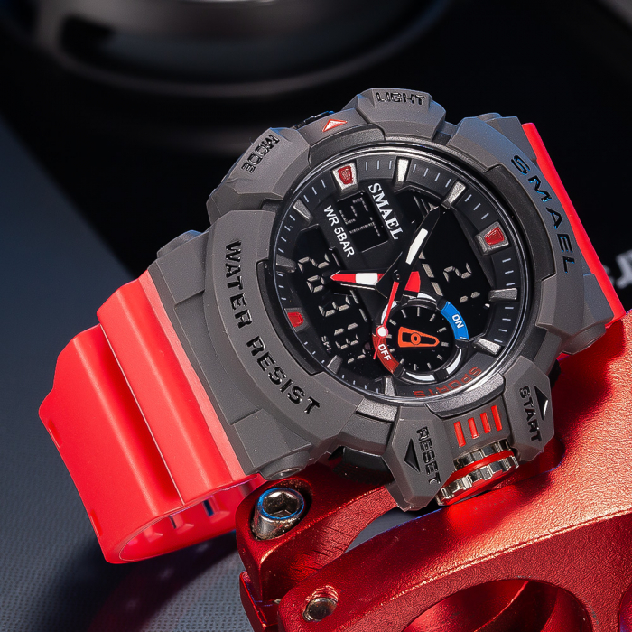 Ceas barbatesc Smael Sport Dual Time Rezistent la apa si socuri [3]
