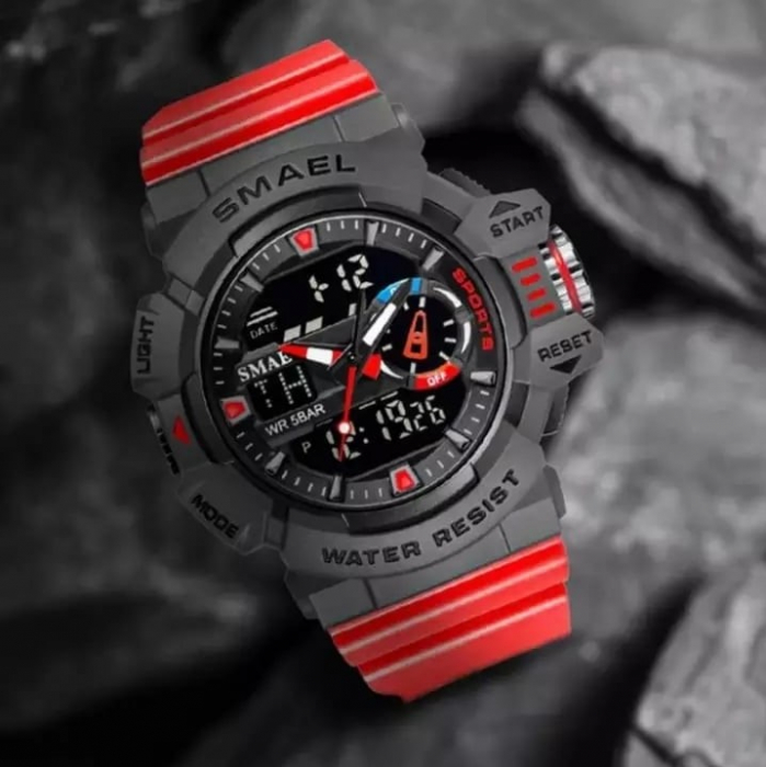 Ceas barbatesc Smael Sport Dual Time Rezistent la apa si socuri [2]