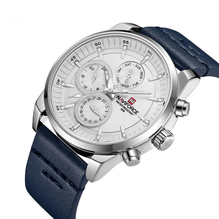Ceas analog barbatesc Naviforce, Casual, Mecanism Quartz Seiko, curea din piele naturala [2]