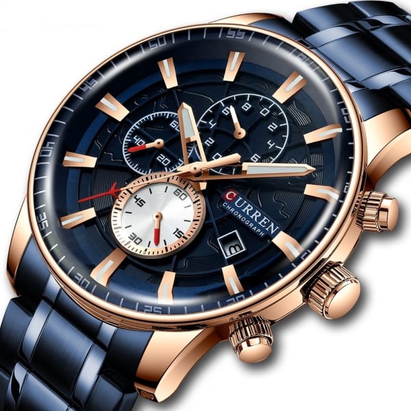 Ceas barbatesc original, Top Brand, Elegant, Fashion, Quartz, Otel inoxidabil [2]