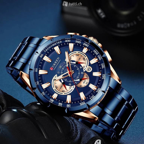 Ceas barbati elegant, Curren, Cronograf, Quartz, Otel inoxidabil [3]