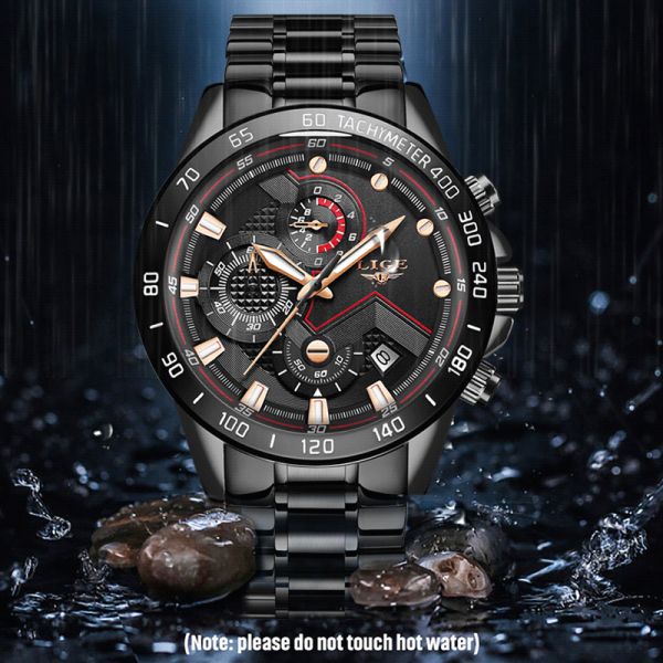 Ceas de mana barbatesc Casual Cronograf Quartz Otel inoxidabil [5]