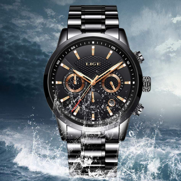 Ceas de mana barbati Fashion Luxury Mecanism Quartz Otel inoxidabil [7]