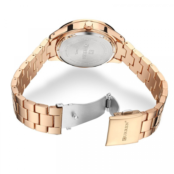 Ceas femei Curren Top Brand Luxury Casual Fashion Quartz Otel inoxidabil [5]