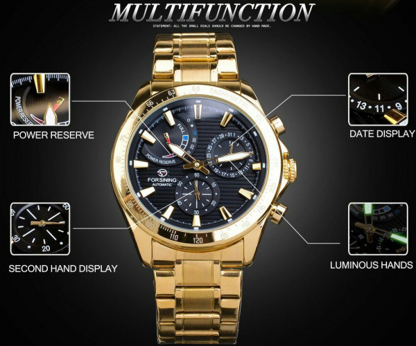 Ceas mecanic automatic, Self Wind, 2020, Fashion, Casual, Top Brand Luxury [8]