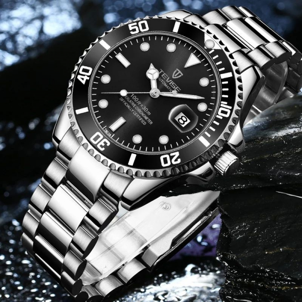 Ceas mecanic automatic, Tevise, Skeleton, Clasic, Otel inoxidabil [4]